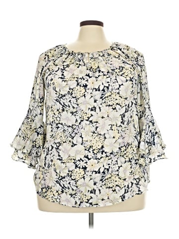 Chaps 3/4 Sleeve Blouse (view 1)