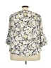 Chaps 100% Polyester Ivory 3/4 Sleeve Blouse Size XXL - photo 2