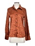 Shein 100% Polyester Animal Print Brown Long Sleeve Blouse Size S - photo 1
