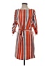 ECI Stripes Orange Casual Dress Size S - photo 1