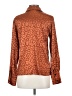 Shein 100% Polyester Animal Print Brown Long Sleeve Blouse Size S - photo 2