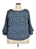 Chaps Blue 3/4 Sleeve Blouse Size XXL - photo 1