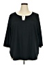 Ruby Rd. Black 3/4 Sleeve Top Size 2X - photo 1