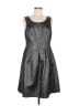 Nine West Metallic Gray Cocktail Dress Size 8 - photo 1