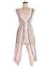 Assorted Brands 100% Rayon Stripes Ivory Jumpsuit Size L - photo 1