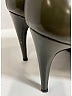 Prada 100% Leather Gray Black Patent Leather Pumps Size EU 37 1/2 - photo 3