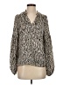 Willa Story 100% Polyester Animal Print Ivory Long Sleeve Blouse Size S - photo 1