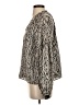 Willa Story 100% Polyester Animal Print Ivory Long Sleeve Blouse Size S - photo 5