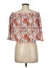 Wild Pearl 100% Polyester Orange 3/4 Sleeve Blouse Size M - photo 2