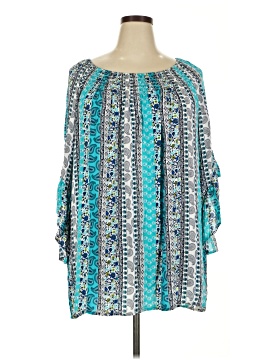 Terra & Sky 3/4 Sleeve Blouse