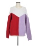 Allison Joy Color Block Purple Pullover Sweater Size M - photo 1
