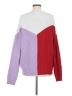 Allison Joy Color Block Purple Pullover Sweater Size M - photo 2