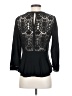 Rebecca Taylor 100% Rayon Black Long Sleeve Top Size 4 - photo 2