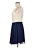 Alya 100% Polyester Solid Ivory Cocktail Dress Size Med - photo 5