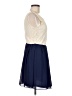 Alya 100% Polyester Solid Ivory Cocktail Dress Size Med - photo 4