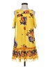 AUW 100% Polyester Yellow Casual Dress Size S - photo 1
