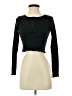 Heart & Hips Black Long Sleeve Top Size S - photo 1