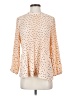 Adrianna Papell 100% Polyester Polka Dots Ivory 3/4 Sleeve Blouse Size S - photo 1