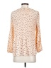 Adrianna Papell 100% Polyester Polka Dots Ivory 3/4 Sleeve Blouse Size S - photo 2