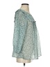Gap 100% Polyester Teal 3/4 Sleeve Blouse Size S - photo 4