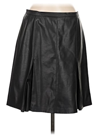 Donna Degnan Faux Leather Skirt (view 1)