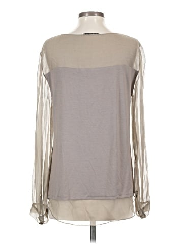Elie Tahari Long Sleeve Silk Top (view 2)
