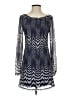 Fire Los Angeles Chevron-herringbone Blue Cocktail Dress Size S - photo 1