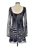 Fire Los Angeles Chevron-herringbone Blue Cocktail Dress Size S - photo 2