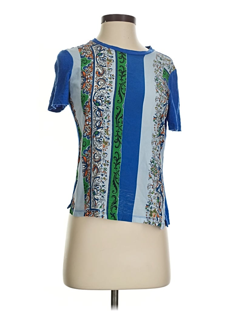Pre-owned Tory Burch Short Sleeve T-shirt In Blue