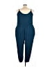 City Chic 100% Viscose Solid Blue Teal Jumpsuit Size 24 Plus (XXL) - photo 2