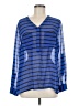 Cremieux Blue Long Sleeve Blouse Size M - photo 1