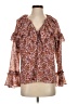 J.Crew 100% Polyester Brown 3/4 Sleeve Blouse Size XS - photo 1