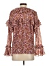 J.Crew 100% Polyester Brown 3/4 Sleeve Blouse Size XS - photo 2