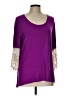 Forgotten Grace Purple 3/4 Sleeve Top Size L - photo 1