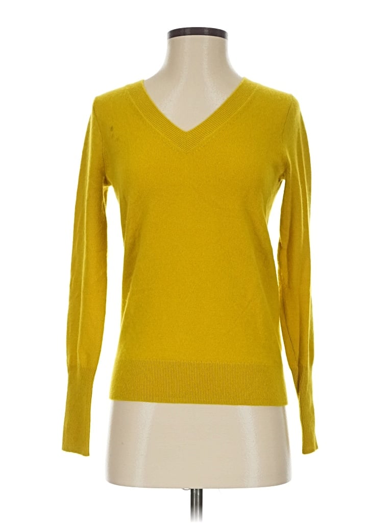 Pre-owned J.crew Collection Pullover Sweater In Yellow