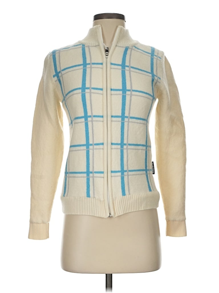 Pre-owned Sunice Wool Cardigan Sweater In White