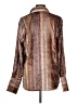 Scully Animal Print Brown Long Sleeve Blouse Size L - photo 2
