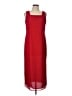 Studio 1 100% Polyester Solid Red Casual Dress Size 10 (petite) - photo 1