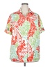 Alala 100% Polyester Color Block Orange Short Sleeve Blouse Size 18 - photo 1