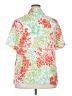 Alala 100% Polyester Color Block Orange Short Sleeve Blouse Size 18 - photo 2