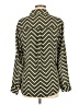 Express Outlet 100% Polyester Chevron-herringbone Green Long Sleeve Blouse Size M - photo 2