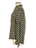 Express Outlet 100% Polyester Chevron-herringbone Green Long Sleeve Blouse Size M - photo 5
