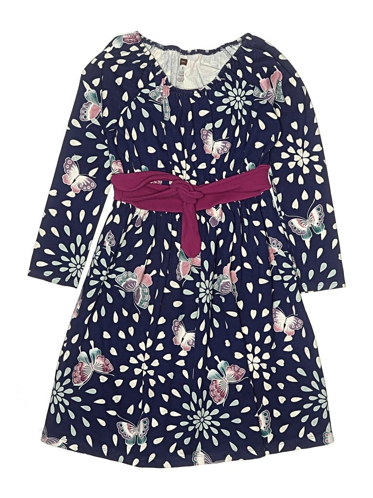 Pre-owned Tea Kids' Dress In Blue