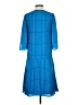 L.K. Bennett 100% Polyester Argyle Blue Casual Dress Size 2 - photo 2