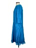 L.K. Bennett 100% Polyester Argyle Blue Casual Dress Size 2 - photo 5