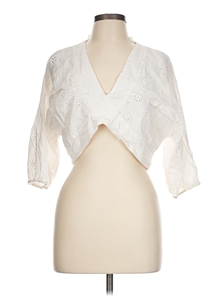 Pre-owned Vero Moda 3/4 Sleeve Blouse In Ivory