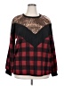 Vanilla Bay Plaid Red Black Pullover Sweater Size 2X - photo 1