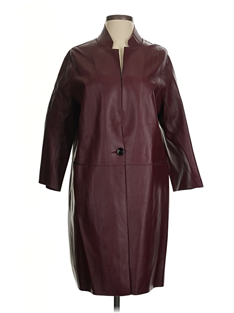 Pre-owned Assorted Brands Coat In Burgundy