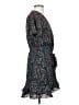 Unbranded 100% Polyester Floral Teal Casual Dress Size S - photo 4