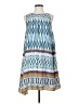 Muse 100% Polyester Print Blue Casual Dress Size 2 - photo 1